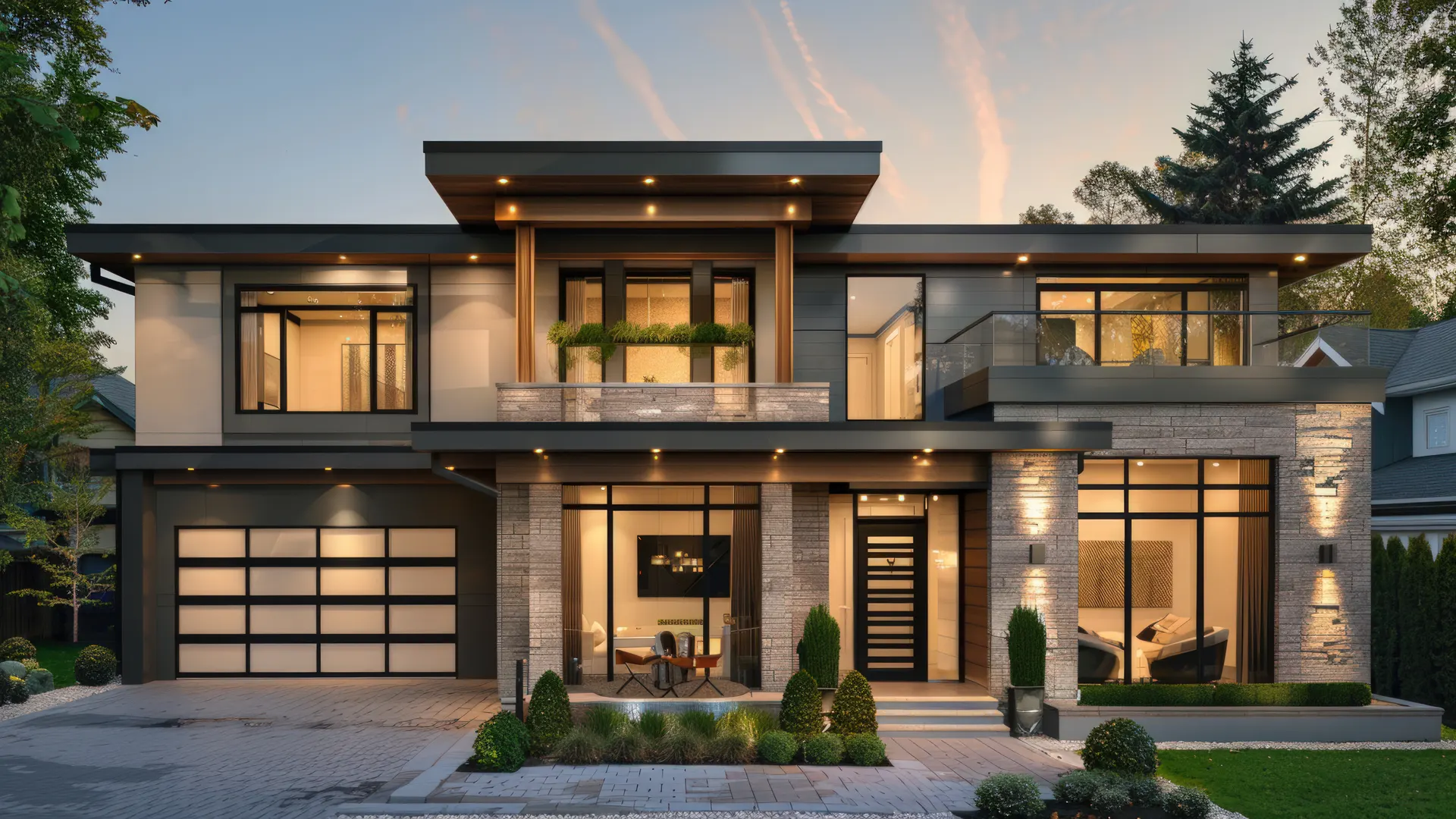 Modern luxury home exterior representing residential properties for sale in the Greater Toronto Area